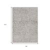 7' X 10' Grey Machine Woven Abstract Lines Indoor Area Rug