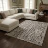 6' X 9' Grey Abstract Design Indoor Area Rug