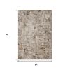 4' X 5' Grey Abstract Area Rug