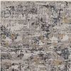 5' X 8' Grey Abstract Transitional Indoor Area Rug
