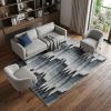 94 X 130 Blue Ivory  Polypropylene Rug