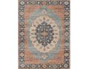 7' X 12' Blue Hand Woven Traditional Medallion Indoor Area Rug