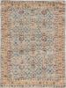 3' X 5' Green and Ivory Floral Hand Woven Area Rug