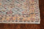 3' X 5' Green and Ivory Floral Hand Woven Area Rug