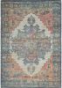 3' X 5' Teal Blue Medallion Hand Woven Distressed Area Rug