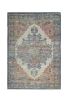 8' X 10' Blue Orange Hand Woven Diamond Medallion Indoor Area Rug