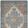 8' X 10' Blue Orange Hand Woven Diamond Medallion Indoor Area Rug