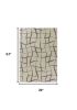 3' X 5' Ivory Abstract Shag Area Rug