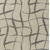 3' X 5' Ivory Abstract Shag Area Rug