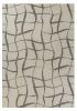 3' X 5' Ivory Abstract Shag Area Rug