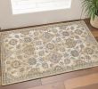 3' X 5' Ivory Wool Floral Vines Area Rug