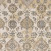 8' X 11' Ivory Sand Machine Woven Bordered Floral Vines Indoor Area Rug