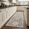 8' Sage Green Machine Woven Vintage Traditional Indoor Runner Rug