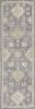 3' X 5' Sage Green Floral Vine Bordered Wool Indoor Area Rug