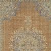 3' X 5' Coffee Brown Machine Woven Floral Medallion Indoor Area Rug