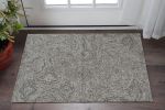 3' X 5' Grey Hand Tufted Abstract Indoor Area Rug