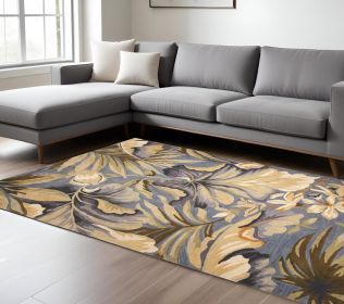 93 X 114 Blue Wool Rug