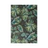 3' X 5' Grey Floral Polypropylene Rug