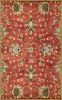 7' Sienna Orange Hand Tufted Wool Traditional Floral Indoor Runner Rug