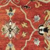 7' Sienna Orange Hand Tufted Wool Traditional Floral Indoor Runner Rug