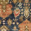 9' X 13' Navy Blue Hand Tufted Floral Indoor Area Rug
