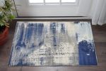 3' X 5' Ice Blue Abstract Brushstrokes Area Rug