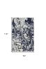 7' X 10' Blue Machine Woven Abstract Indoor Area Rug