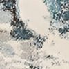 3' X 5' Ivory Teal Machine Woven Abstract Indoor Area Rug