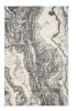 3' X 5' Ivory Grey Machine Woven Marble Indoor Area Rug