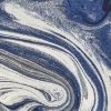 3' X 5' Blue Abstract Waves Area Rug