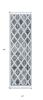 8' Runner Charcoal Geometric Runner Rug