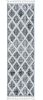 8' Runner Charcoal Geometric Runner Rug