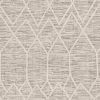8' X 11' Ivory Grey Machine Woven Geometric Indoor Area Rug