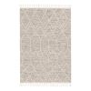 8' X 11' Ivory Grey Machine Woven Geometric Indoor Area Rug