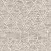 8' X 11' Ivory Grey Machine Woven Geometric Indoor Area Rug