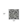 12" X 4" Black and White Iron Wall Decor