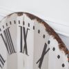 3" Circle Gray And White Wood Analog Wall Clock