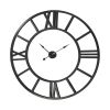 54" Round Xl Industrial Style Wall Clock With Open Face Desing