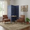 3 Panel Dark Blue Shutter Screen Room Divider