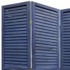3 Panel Dark Blue Shutter Screen Room Divider