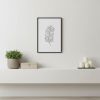 Black And Silver Metal Peacock Feather Wall Decor