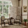 3 Panel Beige And Black Soft Fabric Finish Room Divider