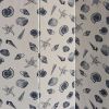3 Panel Beige And Blue Soft Fabric Finish Room Divider