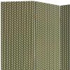 3 Panel Green Soft Fabric Finish Room Divider