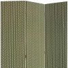 3 Panel Green Soft Fabric Finish Room Divider