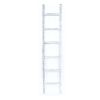 6 Step Rustic White Wash Wood Ladder Shelf