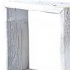 Set Of 3 Square Rustic White Wash Wood Open Box Shelve