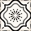 7" X 7" Black And White Mosaic Peel And Stick Removable Tiles