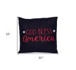 Navy Blue Patriotic Throw Pillow