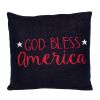 Navy Blue Patriotic Throw Pillow